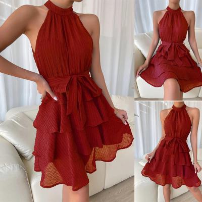 China Anti-wrinkle Autumn And Winter New Women&'S Guangzhou pleated fashion ladies sexy ruffle dress women chiffon dress autumn dresses for women for sale