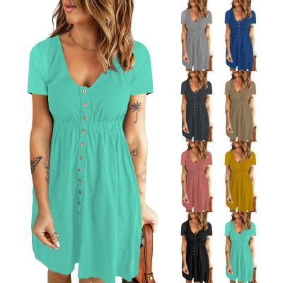 China Anti-wrinkle clothing China Guangzhou wholesale new ladies fashion sexy ladies summer dress women's clothing cotton dresses casual wear for sale