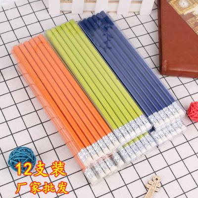 China Environmental Protection Wooden Graphite Pencils Extra Dark Lead HB Pencils With Free Eraser for sale