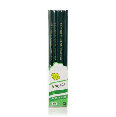 China Environmental protection China factory stationary wholesale cheap black wooden pencil custom 2B wooden pencil for OEM for sale