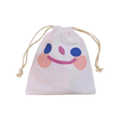 China Contemporary and contracted Japanese and Korean CIA cartoon processing clouds cute face pull rope package pocket puppy girl heart student storage smile bag for sale