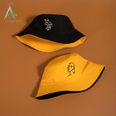 China High Quality Character One Hat With 2 Different Colors Double Sided Wear Bucket Hat With Custom Design for sale