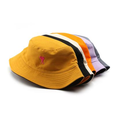 China Custom Logo Printing Outdoor Sun Hat Men And Women Cotton Bucket Hat Reversible Bucket Hat Cheap Character Embroidery Fishman for sale