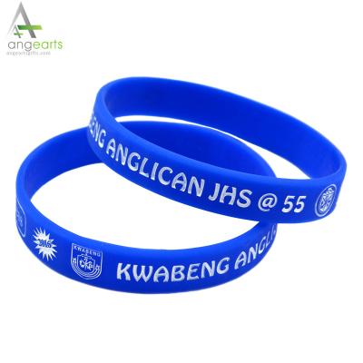 China Europe Debossed / Wristband / Custom Logo Soft Embossed / Printed Silicone Wristbands for sale