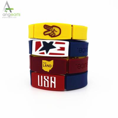 China Europe Wristband Custom Color Silicone Wristbands Personalized Silicon Rubber Debossed Wristband for sale