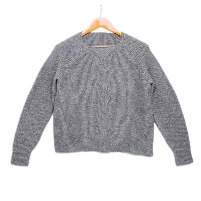 China Breathable Wholesale Ladies Long Sleeve Crewneck Winter Autumn Knitted Crop Top Girl Sweater for sale