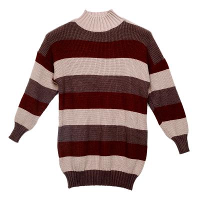 China Other Cheap Promotional Factory Custom Striped Casual Outfits Plus Size Women's Sweaters for sale