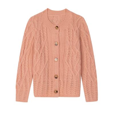 China Other popular high quality thick embossed single breasted plus size cardigan custom women's sweaters for sale