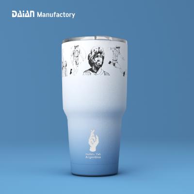 China Viable 2022 Daian World Cup Custom Logo 30oz Double Wall Cafe Thermal Stainless Steel Tumbler for sale