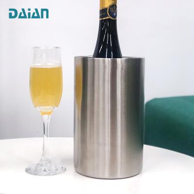 China Amazon Stocked Hot Selling Insulated Wine Cooler Champagne Bucket Keeps Wine Cold Bottle Cooler Bucket for sale