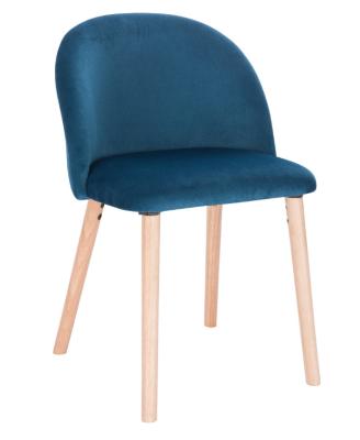 China Marineblauwe Comfortabele Moderne het Dineren Stoelen met Eiken Houten Been Moderne Comfortabele Eigentijdse het Dineren Stoelen Te koop