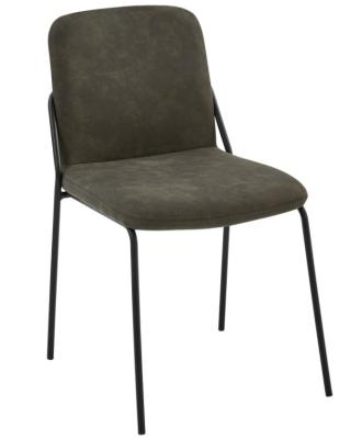 China Zwarte Beklede de Eetkamerstoelen van het Staalkader Koffie 45cm 30cm Te koop