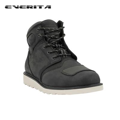 China Newest Fashion CE Anti-slippery Passage Casual Motorcycle Boots Comfortable Lace Up Moto Shoes For Men for sale