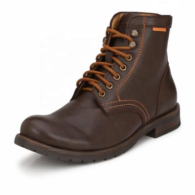 China Newest style high quality men's leather boots outsole ankle lace-up anti-skid boot Anti-slippery for sale