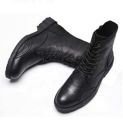 China New Side Zipper Autumn And Winter Boots Men's Leather Boots Waterproof Casual Boots for sale