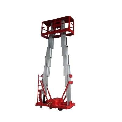 China Other Small Double Mast Aerial Mobile One Man Lift / Home Cleaning Aluminum Lift / Aerial Personal Lift Ladder for sale