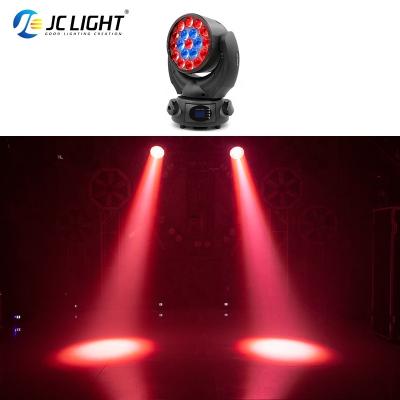 China Dj Wedding Dmx512 Control Rgbw Stage Lamp Lighting Rgbw 4 in 1 19x15w Zoom Wash Moving Head Light for Disco Bar Dj Stage for sale