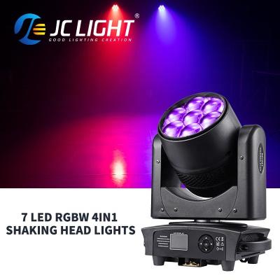 China Bar High Brightness Led Mini 7*40w Bee Eye Moving Head 7x40w Rgbw 4in1 Wash Moving Head Stage Light for sale