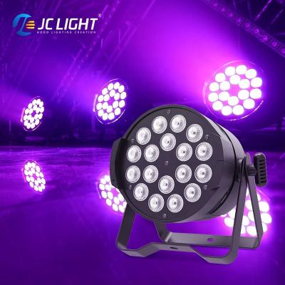 China 0~100% Dimmer 6in1 Stage Lighting Equipment Professional 18*15w Dmx Rgbw Stage Lights Sound Activated Dj Par Light for sale