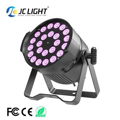 China 0~100% Dimmer Aluminum 24*12w 5in1 Light Stage Effect Lighting Dmx512 Sound Active Led Par for Disco Dj Theater Wedding Stage Lights for sale