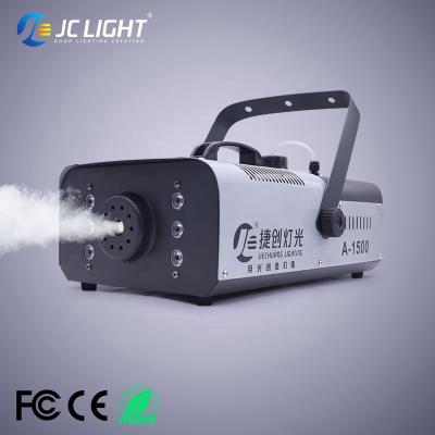 China Stages 1500w Dmx512 Control Wedding Stage Smoke Machine Night Party Home Disco Dry Ice Fog Machine with Remote Control for sale