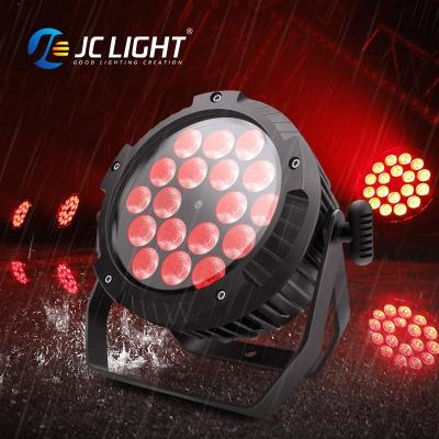 China Bar nightclub events weddings hotels restaurant stage Fast Shipping 18x15w 12w 10w Rgbw 4 in 1 Led Ip68 Waterproof Outdoor Par Light Dmx 5in 1 6in 1 18pcs Dj Rgb Stage Light for sale