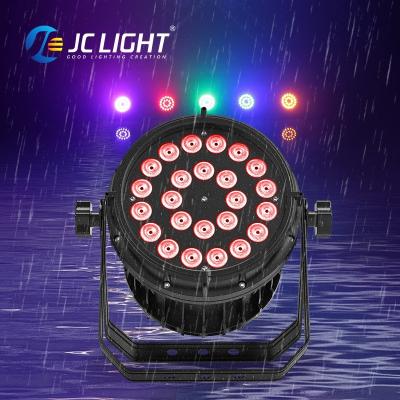 China Bar nightclub events weddings hotels stage house party 2023 Outdoor Ip68 24*15w 6In1 Rgbwa Uv Led Waterproof Par Light Spotlight Sound Activated Dj Disco Stage Lights for sale