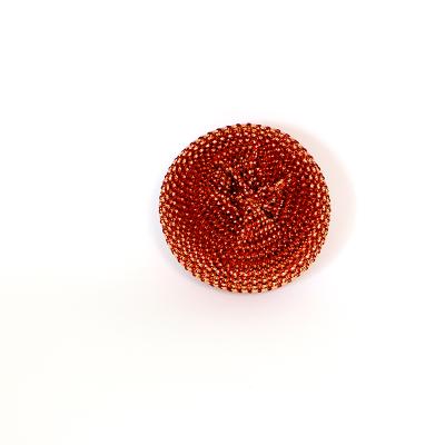 China Sustainable Plate Cleaning Scouring Pads Round PP Scourer Plastic Mesh Ball for sale