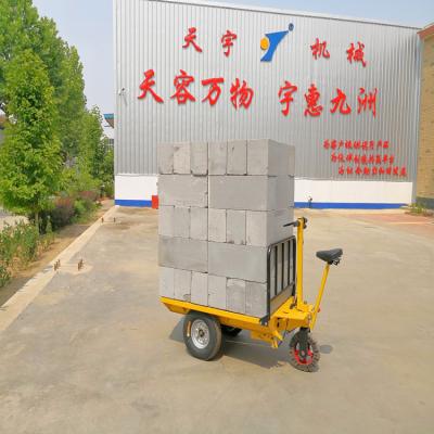 China Three Wheel Electric Cargo Brick Building Cart Traction Brick Cart Dump Car For Sale for sale