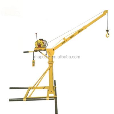 China Farm House Roof Crane Mini Winch Hoist Electric Single Girder Flat Crane for sale