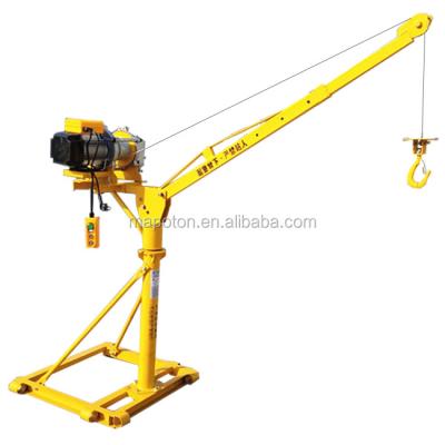 China Farm Mini Lifting Crane Flat House Roof Crane Hoist To Pick Pallet With Platform for sale