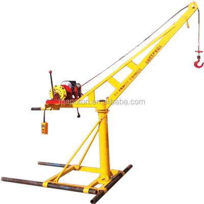 China Hot Farm Product Mini Building Lifting Tools 600kg Crane Roof Construction Building Lifts Equipment for sale