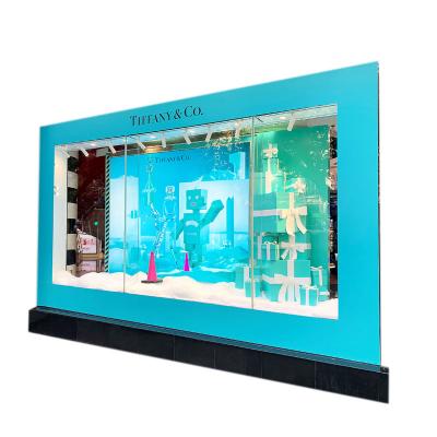 China Custom Acrylic Plastic Cosmetic Shop Decor Makeup Shop Interior Decoration Shopping Windows Display Wall for sale