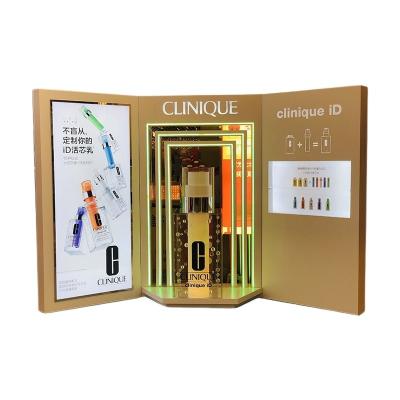 China Store Cosmetics Displays Revolving Acrylic Electric Creative Stone Windows Display Racks for sale