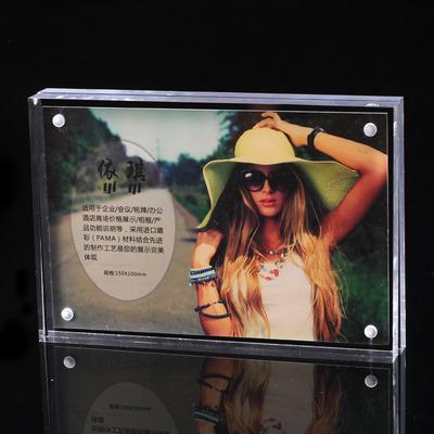 China Recyclable Sizes 3x4 4x6 5x7 6x8 8x10 11x17 Inches Acrylic Crystal Thick Design Picture Frame A4 Crystal Picture Frame for sale