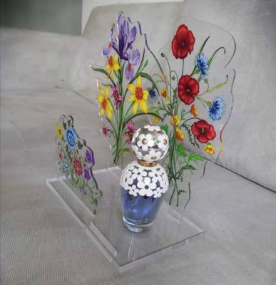 China High Quality Artificial Custom Cosmetic PMMA Perfume Acrylic Display Stand Acrylic Block For Showing Cosmetic for sale