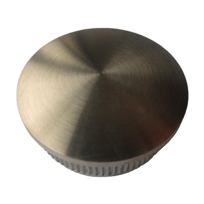 China Modern Practical Stainless Steel Round Feature Post End Cap Cover With Satin Finished For 42.4mm Post for sale