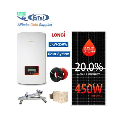 China EITAI Home Grid Single Phase 20kva 9kw Solar System On Grid 5kw 3kw 10kw Solar Power Systems 30kw for sale