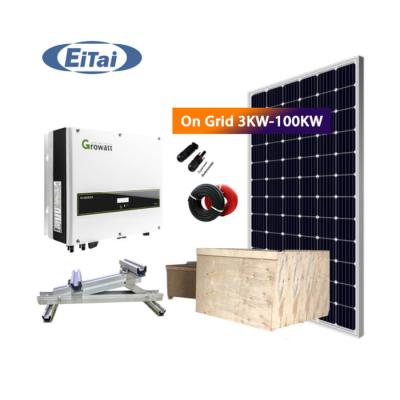 China EITAI Home 10kw 20kva 5000w 5kw On Grid Solar Power System For Solar Generator for sale