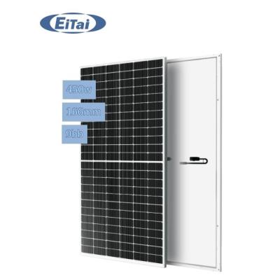 China GTP-263 EITAI Paneles Solares 450watt 144 Mono Poland Holand Use Solar Cells Half Panel Cut PV Module LONGI ETHM450W for sale