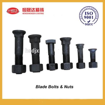 China Black Customized Carbon Steel Excavator Bolts And Nuts for sale