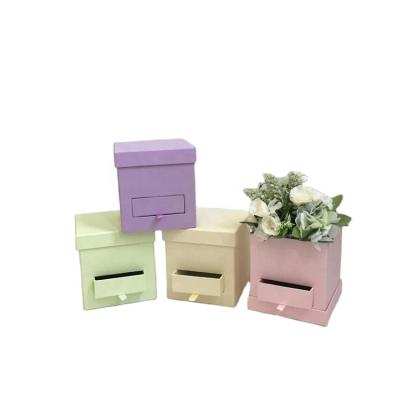 China Handmade Square Drawer Hug Bucket Flower Heart Shaped Box (Single Item) for sale