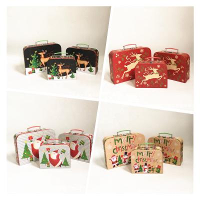 China Christmas Suitcase Handmade Three Piece Gift Box for sale