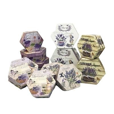 China European retro hexagonal handmade a set of three hugs bucket for sale