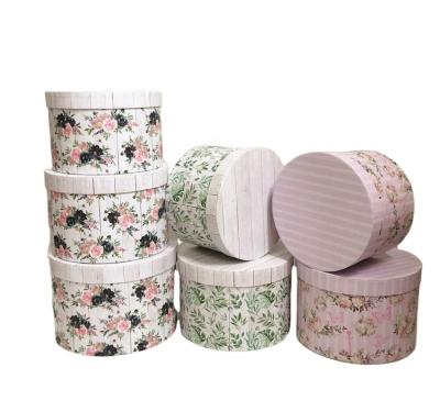 China Wholesale 3 Sets Handmade High Quality Lids Candy Chocolates Gift Box Round Flower Packaging Box For Festival Wedding for sale