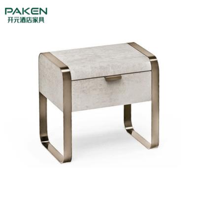 China Custom modern design factory price modern design bedside table bedroom furniture for villa project for sale