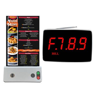 China With wireless menu holder Artom restaurant paging system with 10 waiter call beepers and menu holder power banks for sale