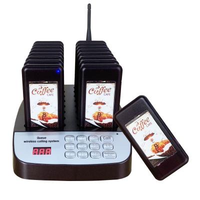 China Customized Logo Artom Wireless Guest Coaster Coffee Pager With Logo Waterproof For Fast Food Restaurant Cafe Number Calling System for sale