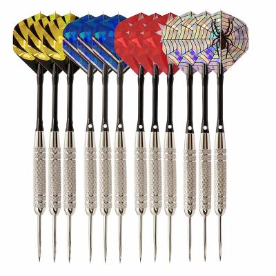 China Steel Tip 12 Pieces Indoor Sports Custom Laser Flying Tip Soft Steel Darts for sale