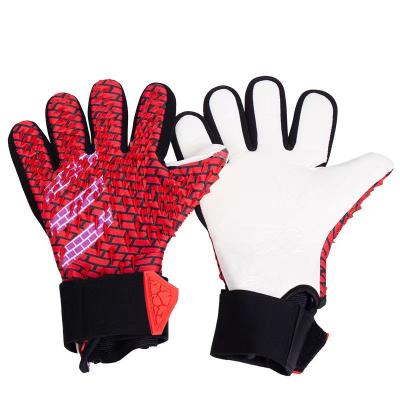 China Finger ProtectionÂ   Custom Latex Anti Slip Outdoor Soccer Goalkeeper Breathable Gloves for sale